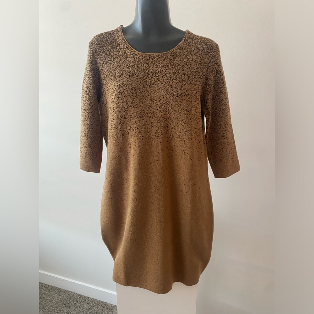 Cleo sweter dress with gold/ brown Ombre/ size Small